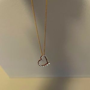 10k gold and diamond whimsical heart necklace charm